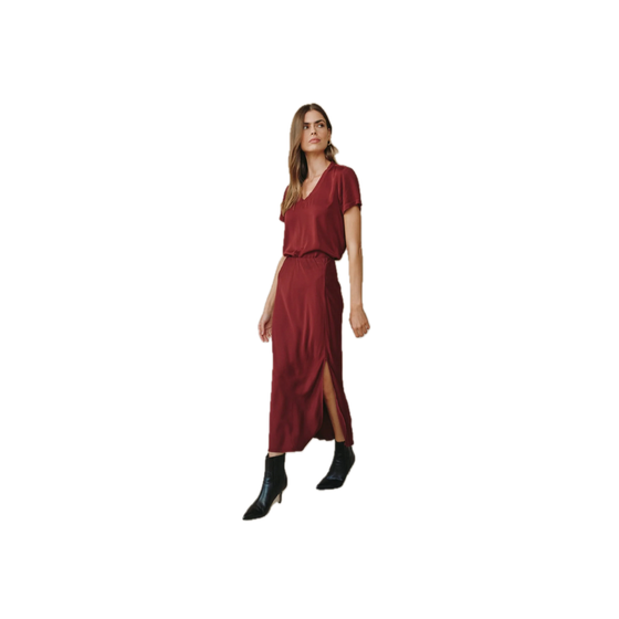 Asymmetric Side Slit Bias Skirt
