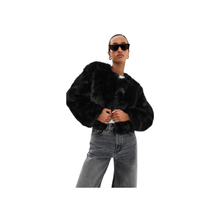  Collarless Fur Jacket