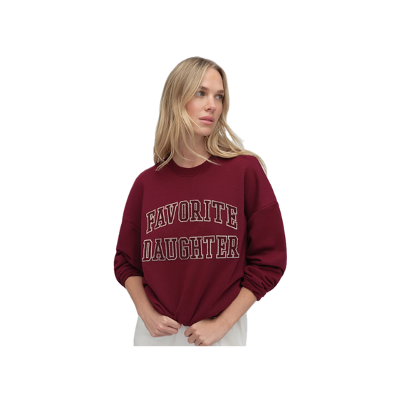 Collegiate Embroidery Sweatshirt