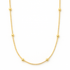Ellie Vail Rozlyn Beaded Ball Chain Necklace in Gold