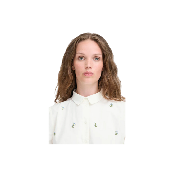 Sanaz Shirt with Embroidered Flowers