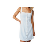 Square Neck Button Front Mini Dress