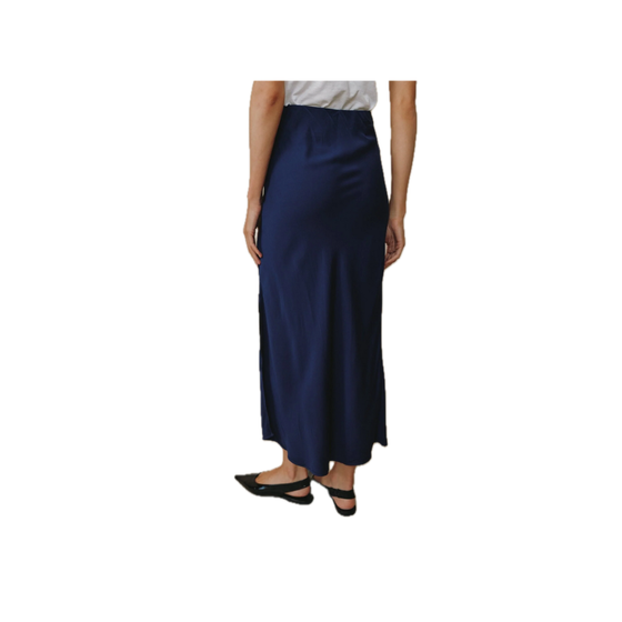 Asymmetric Side Slit Bias Skirt