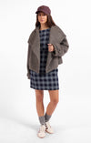 Sage the Label Boston Oversized Collar Jacket in Charcoal