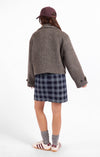 Sage the Label Boston Oversized Collar Jacket in Charcoal