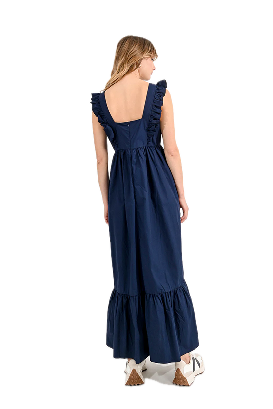 Square Neck Ruffle Maxi