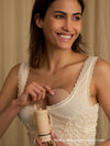 Gatherall Nipple Covers in Latte on model