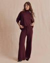 Tori Cashmere Turtleneck Sweater in Merlot