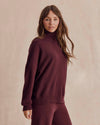 Tori Cashmere Turtleneck Sweater in Merlot