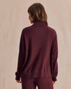 Tori Cashmere Turtleneck Sweater in Merlot