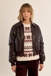 Collared Faux Leather Jacket