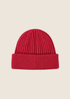 The Favorite Logo Beanie in Crimson, detail