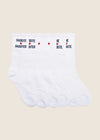 The Heart Sock Set in White