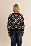 Retro Floral Knit Sweater